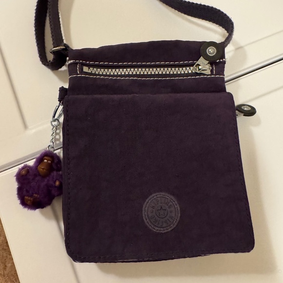 Kipling Small Beautiful Eggplant Purple Crossbody Bag - Picture 1 of 9